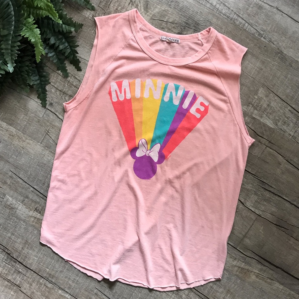 Junk Food Minnie Mouse Pink Tank/ Muscle Top - Picture 2 of 8
